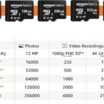 Amazon Basics Micro SDXC Memory Card with Full Size Adapter, A2, U3, Read Speed up to 100 MB/s, 128 GB, Black