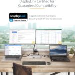 StarTech.com Dual-Laptop USB-C KVM Docking Station, Dual Monitor 4K 60Hz DisplayPort Dock, 5-Port USB Hub, GbE, 90W/45W Power Delivery to Two Laptops, Windows/Mac, 2-Host KVM Dock, TAA