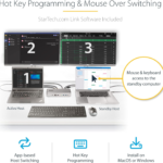 StarTech.com Dual-Laptop USB-C KVM Docking Station, Dual Monitor 4K 60Hz DisplayPort Dock, 5-Port USB Hub, GbE, 90W/45W Power Delivery to Two Laptops, Windows/Mac, 2-Host KVM Dock, TAA