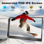 KEFEYA Laptop Screen Extender, 14.2″ Portable Triple Monitor for Laptop with Full HD IPS Display, Monitor Extender Compatible with Mac, Windows, Chrome, Fits 13-17 Inch Laptops