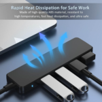 USB 3.0 Hub, VIENON 4-Port USB Hub USB Splitter USB Expander for Laptop, Xbox, Flash Drive, HDD, Console, Printer, Camera,Keyborad, Mouse(Not for Charging)