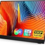 VILVA Portable-Monitor-for-Laptop – 15.6” 1080P FHD IPS Display USB-C HDMI Portable Monitor for Laptop with Cover and Speakers External Monitor for Laptop/PC/Mac/Phone/Xbox Switch/PS4/