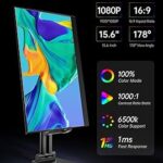 VILVA Portable-Monitor-for-Laptop – 15.6” 1080P FHD IPS Display USB-C HDMI Portable Monitor for Laptop with Cover and Speakers External Monitor for Laptop/PC/Mac/Phone/Xbox Switch/PS4/