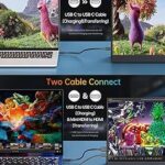 VILVA Portable-Monitor-for-Laptop – 15.6” 1080P FHD IPS Display USB-C HDMI Portable Monitor for Laptop with Cover and Speakers External Monitor for Laptop/PC/Mac/Phone/Xbox Switch/PS4/