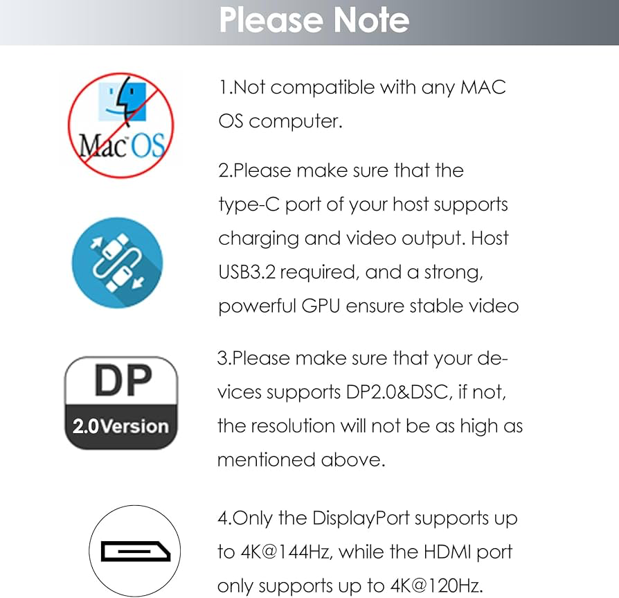 USB C Docking Station Dual HDMI, WAVLINK 4 Monitor Docking Station with Dual DP, Dual HDMI, 100W PD in, 5G Ethernet Port for Dell/HP/Lenovo etc, Windows Systerm Computer Only – Host USB3.2 Required