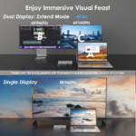 WAVLINK Intel Certified Thunderbolt 5 Dock, 12-in-1 TB5 Docking Station with 120Gbps Max Transfer, 140W PD, 2.5G Ethernet, 4X USB-A 3.2 Gen 2, SD4.0, for Windows 11/Mac OS 14.6 or Later TB5/4 Laptops