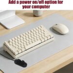 PC Power Button with 1.8m/5.9ft Cable, Black Desktop Computer External Supply Switch PC Power Button Splitter (Adapter Connector Not Included) for Computer Motherboard