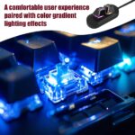 PC Power Button with 1.8m/5.9ft Cable, Black Desktop Computer External Supply Switch PC Power Button Splitter (Adapter Connector Not Included) for Computer Motherboard