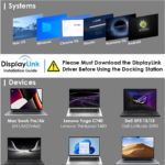 WAVLINK Universal Laptop Docking Station – Dual Monitor Support for Windows and Mac, 5K/Dual 4K@60Hz (2 HDMI, 2 DP, 3 USB, 2 USB-C, Ethernet, Audio&Mic)