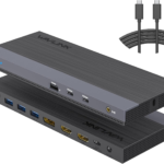 WAVLINK USB C Docking Station Triple Display Dual Monitor, USB Type C to Dual HDMI Dock, 2 HDMI, DisplayPort, 100W PD3.0 for Laptop, Ethernet, 4 USB 3.0, 2 USB C, Audio