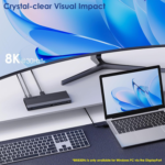 WAVLINK USB C Docking Station Triple Display Dual Monitor, USB Type C to Dual HDMI Dock, 2 HDMI, DisplayPort, 100W PD3.0 for Laptop, Ethernet, 4 USB 3.0, 2 USB C, Audio