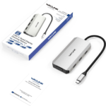 Laptop Docking Station, WAVLINK Quad Monitor Docking Station with Dual DP, HDMI, VGA, 100W PD in, 3* USB-A2.0 for Wireless Device, Compatible with Dell/HP/Lenovo etc, Windows Systerm Computer Only