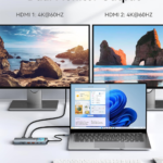 MOKiN LED Docking Station,12 in 1 Laptop Docking Station Dual Monitor 8K@30Hz,USB C Docking Station with 2 HDMI,PD 100W,2500Mbps LAN,5 * 10Gbps USB Ports,SD/TF Card Reader for MacBook/Dell/HP/Lenovo