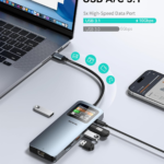 MOKiN LED Docking Station,12 in 1 Laptop Docking Station Dual Monitor 8K@30Hz,USB C Docking Station with 2 HDMI,PD 100W,2500Mbps LAN,5 * 10Gbps USB Ports,SD/TF Card Reader for MacBook/Dell/HP/Lenovo