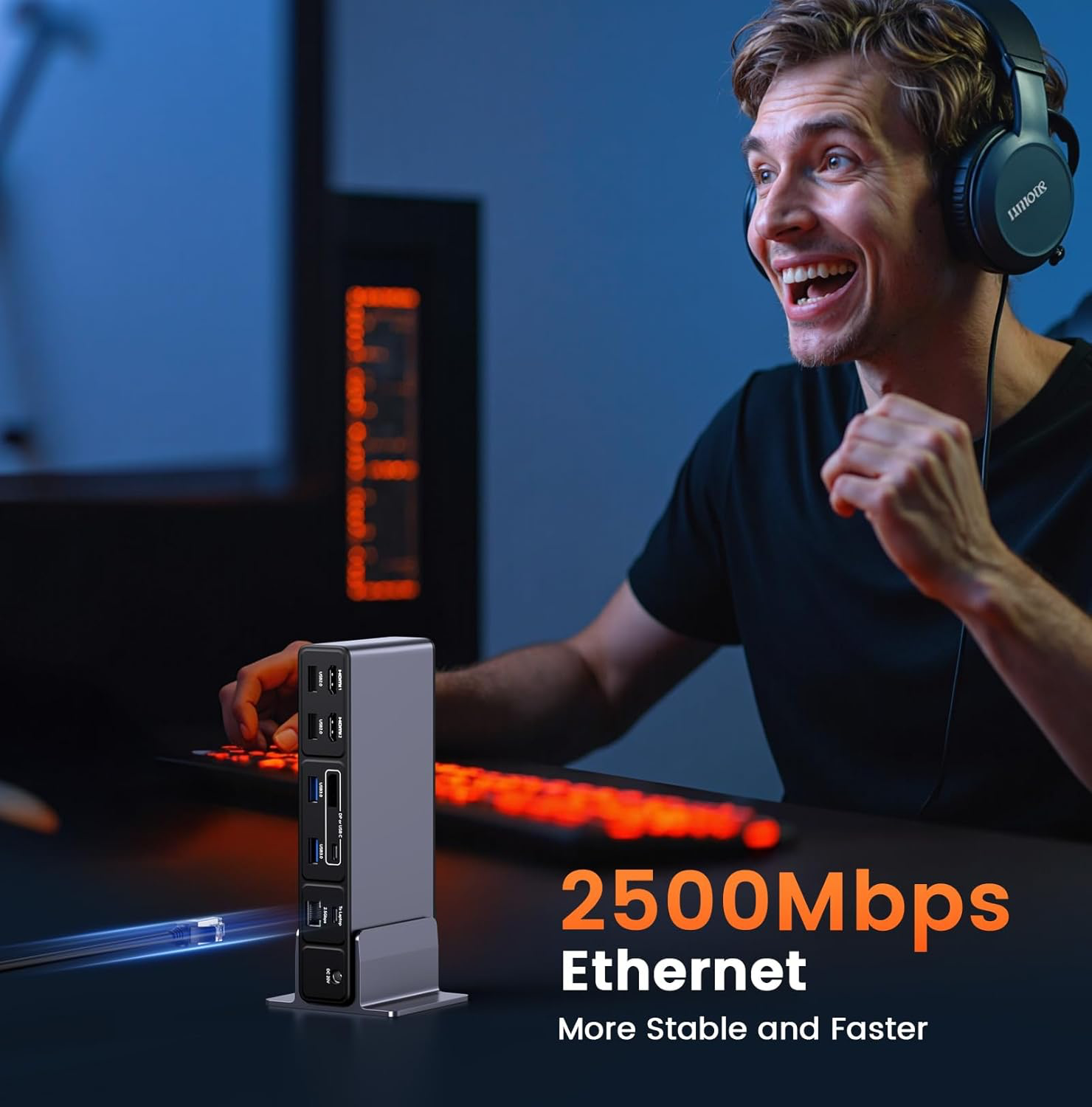 TobenONE USB C Docking Station 3 Monitors, 18-in-1 Triple 4K Display, 150W Power Adapter with 20W Fast Charging, 8 USB Ports up to 10Gbps, 2 HDMI/DP/USB C, for Windows/Chrome OS