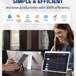 FOPO 15.6 Triple Laptop Screen Extender, Left Screen 360° Rotation Laptop Monitor Extender, Plug and Play Triplp Monitor for 13-17″ Laptops with USB-C/HDMI, for Windows/Mac(M1/M2/M3) Pro/Max – S10