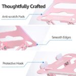 Urmust Laptop Stand for Desk Aluminum Computer Stand Riser Holder for Laptop Compatible with MacBook Air Pro, Dell, HP, Lenovo Samsung, Alienware All Laptops 11-15.6″(Pink)