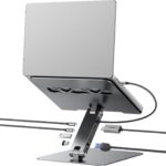 BENFEI Laptop Stand with USB C 6in1 Docking Station, HDMI 4K@60Hz,Gigabit Ethernet, 100W Power Delivery, 10Gbps 1*USB C 3.2 and 2*USB A 3.2 Compatible with MacBook Pro/Air, iPad Pro, XPS, Thinkpad