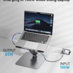 BENFEI Laptop Stand with USB C 6in1 Docking Station, HDMI 4K@60Hz,Gigabit Ethernet, 100W Power Delivery, 10Gbps 1*USB C 3.2 and 2*USB A 3.2 Compatible with MacBook Pro/Air, iPad Pro, XPS, Thinkpad