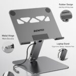 BENFEI Laptop Stand with USB C 6in1 Docking Station, HDMI 4K@60Hz,Gigabit Ethernet, 100W Power Delivery, 10Gbps 1*USB C 3.2 and 2*USB A 3.2 Compatible with MacBook Pro/Air, iPad Pro, XPS, Thinkpad