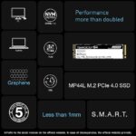 TEAMGROUP MP44L 500GB SLC Cache NVMe 1.4 PCIe Gen 4×4 M.2 2280 Laptop&Desktop SSD (R/W Speed up to 5000/2500MB/s) TM8FPK500G0C101