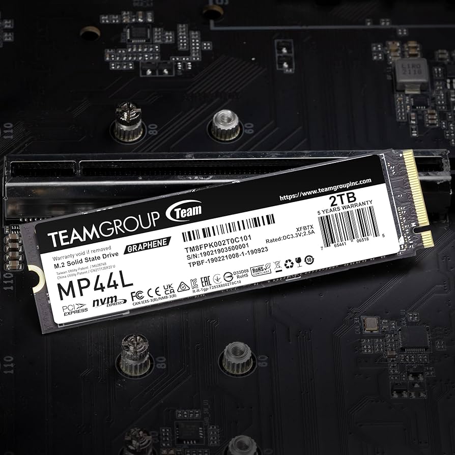 TEAMGROUP MP44L 500GB SLC Cache NVMe 1.4 PCIe Gen 4×4 M.2 2280 Laptop&Desktop SSD (R/W Speed up to 5000/2500MB/s) TM8FPK500G0C101