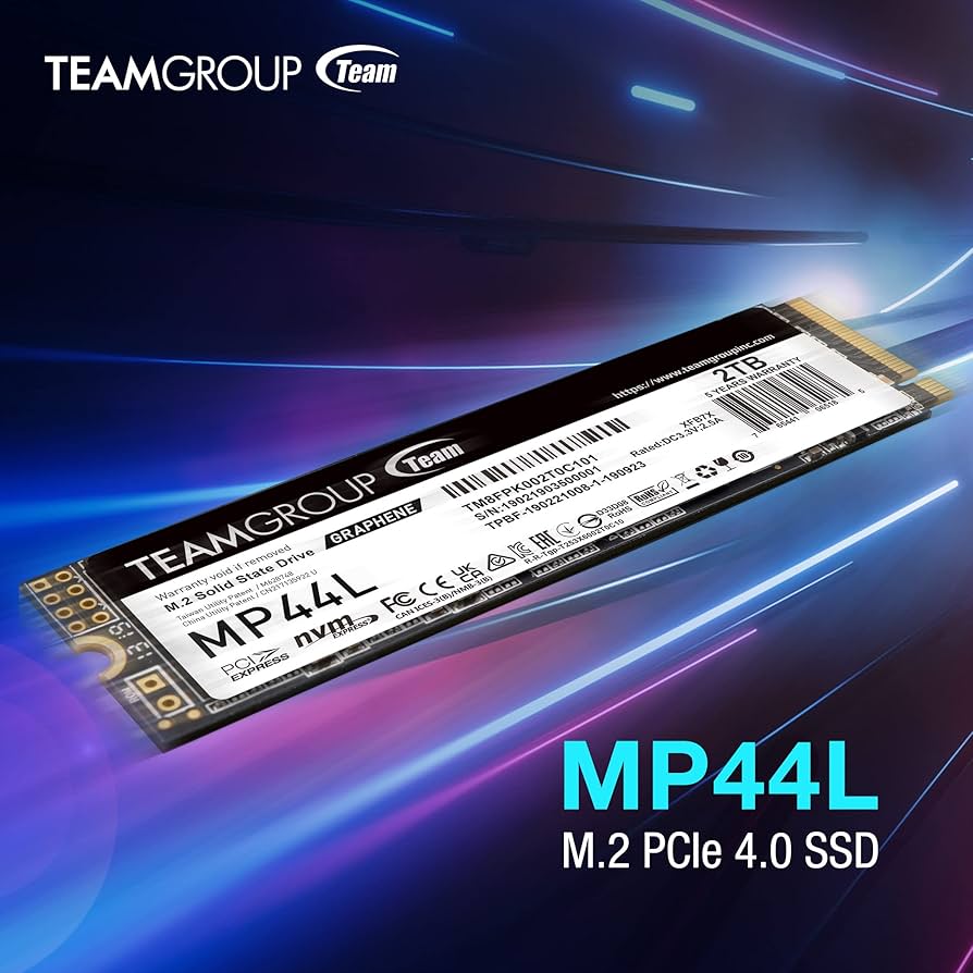 TEAMGROUP MP44L 500GB SLC Cache NVMe 1.4 PCIe Gen 4×4 M.2 2280 Laptop&Desktop SSD (R/W Speed up to 5000/2500MB/s) TM8FPK500G0C101