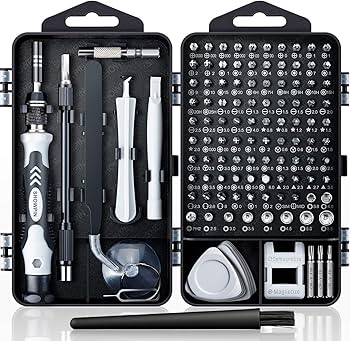 SHOWPIN 122 in 1 Precision Computer Screwdriver Kit, Laptop Screwdriver Sets with 101 Magnetic Drill Bits, Computer Accessories, Electronics Tool Kit Compatible for Tablet, PC, iPhone, PS4 Repair