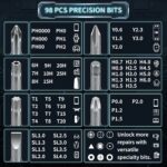 SHOWPIN 122 in 1 Precision Computer Screwdriver Kit, Laptop Screwdriver Sets with 101 Magnetic Drill Bits, Computer Accessories, Electronics Tool Kit Compatible for Tablet, PC, iPhone, PS4 Repair