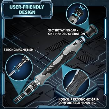 SHOWPIN 122 in 1 Precision Computer Screwdriver Kit, Laptop Screwdriver Sets with 101 Magnetic Drill Bits, Computer Accessories, Electronics Tool Kit Compatible for Tablet, PC, iPhone, PS4 Repair