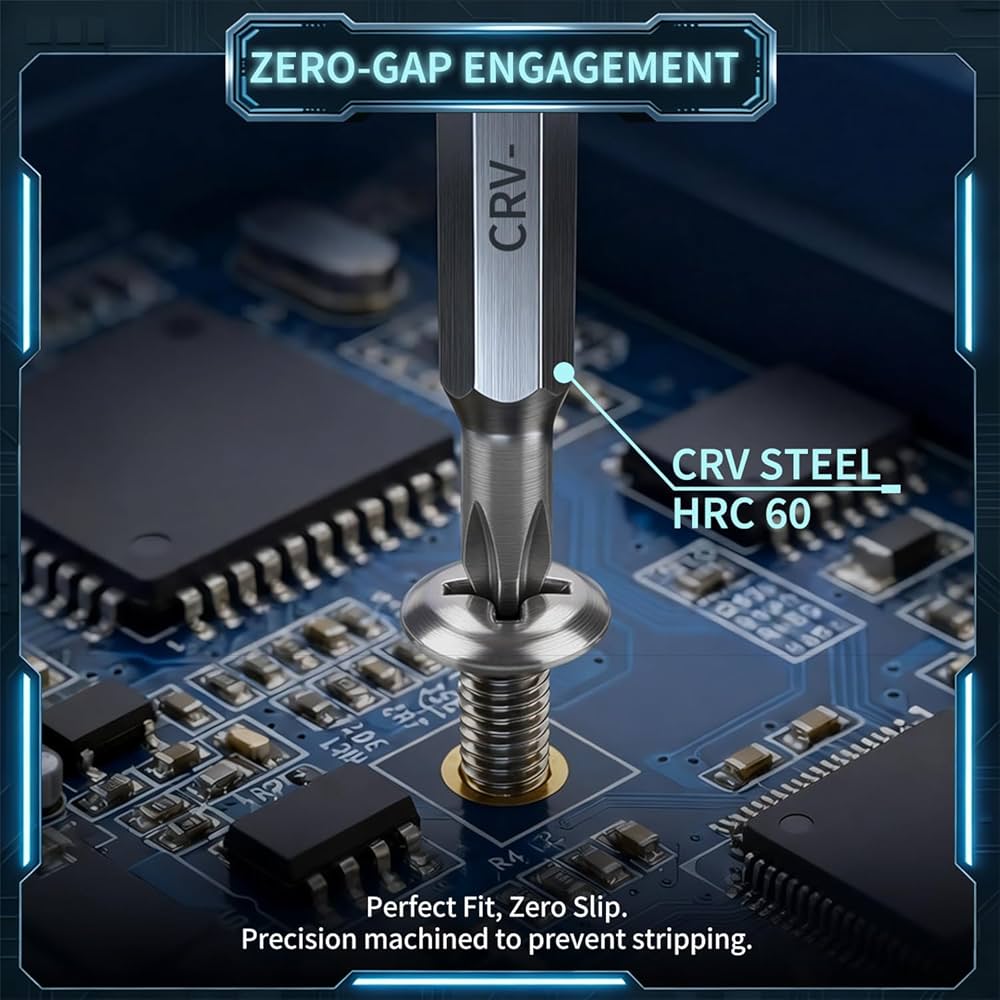 SHOWPIN 122 in 1 Precision Computer Screwdriver Kit, Laptop Screwdriver Sets with 101 Magnetic Drill Bits, Computer Accessories, Electronics Tool Kit Compatible for Tablet, PC, iPhone, PS4 Repair