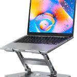 MCHOSE Laptop Stand, 360 Swivel Aluminum Computer Stand Ergonomic Laptop Riser Notebook Holder Compatible with 17 inch MacBook Air Pro, Dell XPS, HP, Lenovo More Laptops,Grey