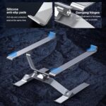 Adjustable Laptop Stand for Desk, Portable Laptop Riser, Ergonomic Computer Notebook Holder for MacBook Pro Air, Dell XPS, HP, Lenovo (13.3-17.3”) (Silver