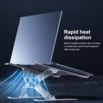 Adjustable Laptop Stand for Desk, Portable Laptop Riser, Ergonomic Computer Notebook Holder for MacBook Pro Air, Dell XPS, HP, Lenovo (13.3-17.3”) (Silver