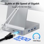 13-Port USB C Hub for iMac 24 inch 2021/2023/2024, iMac Accessories for iMac M1/M3/M4, iMac USB Hub with 5 USB-A & 2 USB-C 3.0 Ports, 4K@60Hz HDMI, 1Gbps Ethernet, SD/TF, M.2 NVME SSD (Not Included)