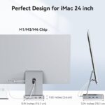 13-Port USB C Hub for iMac 24 inch 2021/2023/2024, iMac Accessories for iMac M1/M3/M4, iMac USB Hub with 5 USB-A & 2 USB-C 3.0 Ports, 4K@60Hz HDMI, 1Gbps Ethernet, SD/TF, M.2 NVME SSD (Not Included)