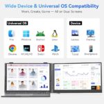 Blackview Laptop Screen Extender, 1.7lbs Ultra-Light & 0.17″ Ultra-Slim, 15.6″ FHD 1080P IPS Portable Laptop Monitor Extender,Travel Dual Monitor for 14-17″,Plug & Play for Windows/Mac/Android/Switch