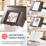 LEVO G2 Deluxe Adjustable Laptop Stand – Rolling Computer Desk & Ergonomic Table for Bed, Sofa, or Office – Portable Mobile Workstation with Tilt – Fits Devices up to 16″ – Charcoal & Black