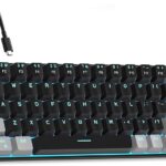 MageGee Portable 60% Mechanical Gaming Keyboard, MK-Box LED Backlit Compact 68 Keys Mini Wired Office Keyboard with Red Switch for Windows Laptop PC Mac – Black/Grey