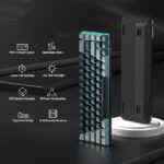 MageGee Portable 60% Mechanical Gaming Keyboard, MK-Box LED Backlit Compact 68 Keys Mini Wired Office Keyboard with Red Switch for Windows Laptop PC Mac – Black/Grey