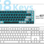 MageGee Portable 60% Mechanical Gaming Keyboard, MK-Box LED Backlit Compact 68 Keys Mini Wired Office Keyboard with Red Switch for Windows Laptop PC Mac – Black/Grey