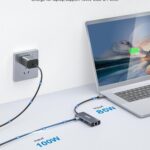 QGeeM USB C Hub Ethernet,9 in 1 USB Type C Hub HDMI Multi-Port Converter Adapter,100W Pd, USB 3.0,SD/TF Card Reader,Compatible for MacBook Pro Air Ipad HP Dell Lenovo Chromebook etc.-Gray