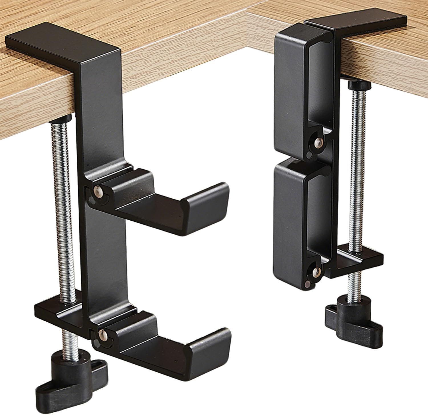 JAKO New Foldable Headphone Stand for Desk, Aluminum Alloy Headphone Holder – Headset Stand Hook Space Save Mount, Universal Fit PC Gaming Headsets Holder Under Desk Clamp for Office, Computer Table