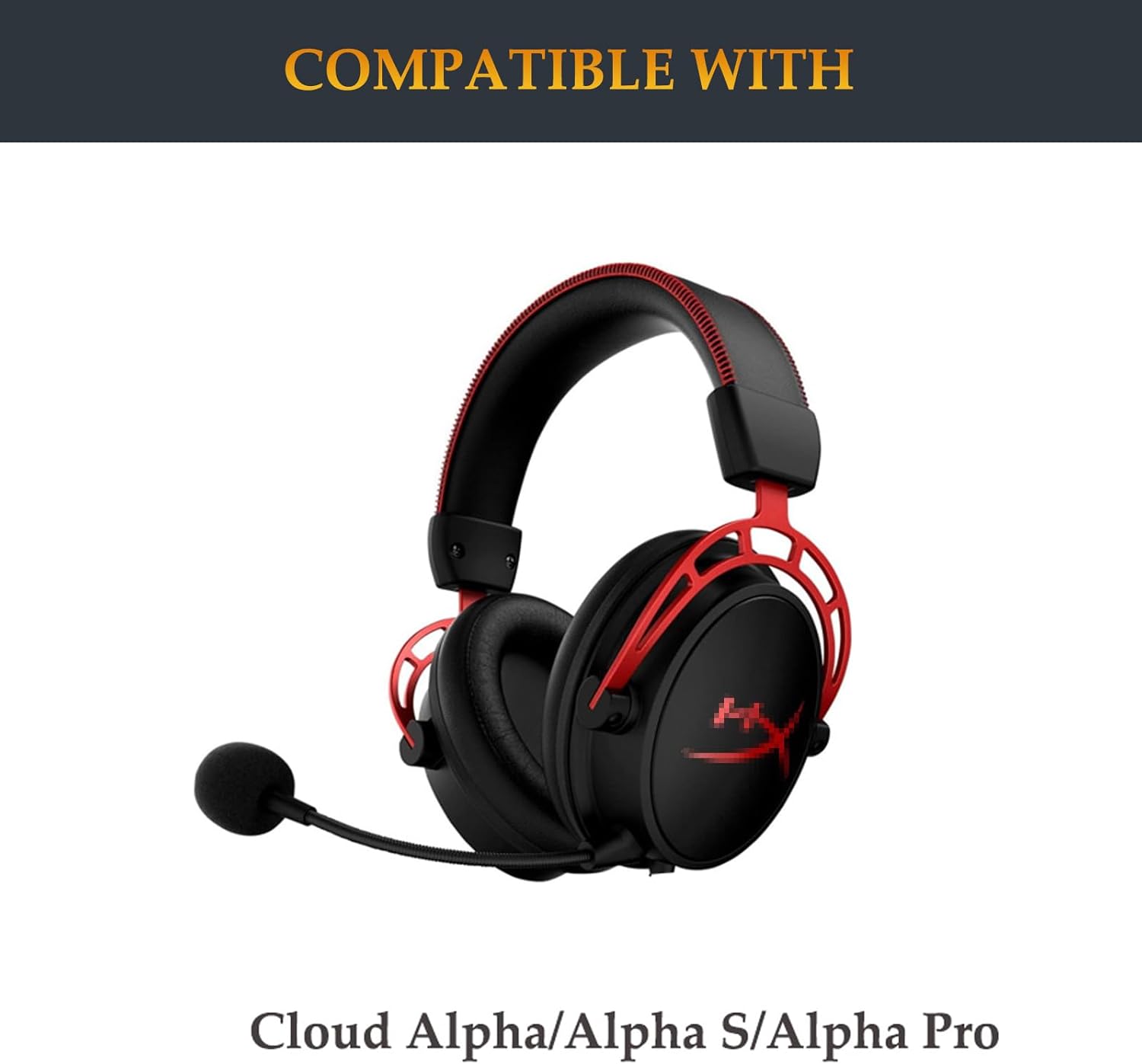 Cloud Alpha Buckles as Same as OEM Hinge Clamps Side Covers Parts Replacement for HyperX Cloud Alpha/Alpha S/Alpha Pro Wireless Gaming Headsets