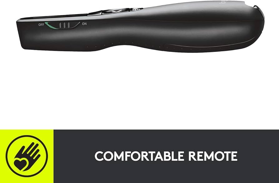 Logitech Wireless Presenter R800, PowerPoint Clicker with Green Laser Pointer, Wireless Presentation Clicker Remote