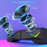 Computer Speakers for Desktop, Bluetooth & USB Input, USB Powered Gaming Stereo Speakers for PC Laptop Monitor, 6 Colorful RGB Modes, Detachable 2-in-1 Design (Package Only 2 Speaker)
