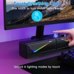 Computer Speakers for Desktop, Bluetooth & USB Input, USB Powered Gaming Stereo Speakers for PC Laptop Monitor, 6 Colorful RGB Modes, Detachable 2-in-1 Design (Package Only 2 Speaker)