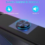 Computer Speakers for Desktop, Bluetooth & USB Input, USB Powered Gaming Stereo Speakers for PC Laptop Monitor, 6 Colorful RGB Modes, Detachable 2-in-1 Design (Package Only 2 Speaker)