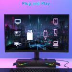 Computer Speakers for Desktop, Bluetooth & USB Input, USB Powered Gaming Stereo Speakers for PC Laptop Monitor, 6 Colorful RGB Modes, Detachable 2-in-1 Design (Package Only 2 Speaker)