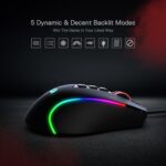 Redragon M612 Predator RGB Gaming Mouse, 8000 DPI Wired Optical Mouse with 11 Programmable Buttons & 5 Backlit Modes, Software Supports DIY Keybinds Rapid Fire Button